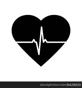 Heartbeat line pulse icon. Medical