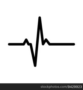 Heartbeat line pulse icon. Medical