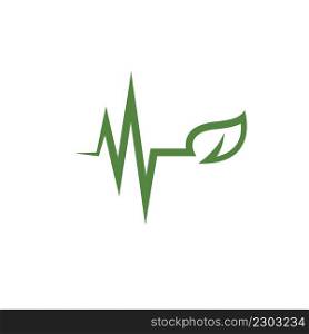 heartbeat or pulse line concept design vector icon template