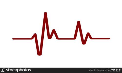 Heartbeat - Vector icon heartbeat line. Heartbeat icon for medical apps. Heart beat in red color. Eps10. Heartbeat - Vector icon heartbeat line. Heartbeat icon for medical apps. Heart beat in red color