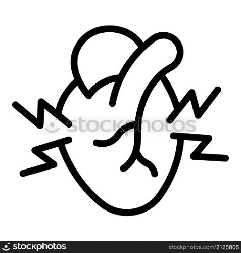 Heartbrake icon outline vector. Rate heart. Beat pulse. Heartbrake icon outline vector. Rate heart