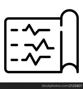 Heartrate paper icon outline vector. Rate heart. Pulse beat. Heartrate paper icon outline vector. Rate heart