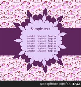 Hearts Background Vector ith sample text