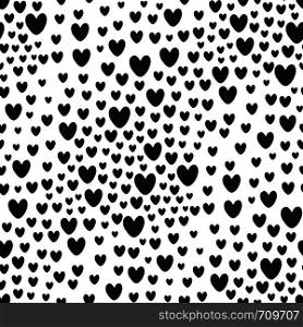 Hearts black and white pattern vector background. Valentines Day seamless pattern.. Hearts black and white pattern vector background. Valentines Day seamless pattern