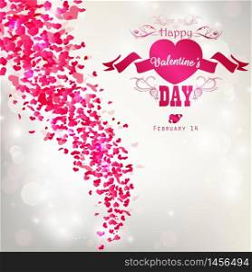 Hearts fly on white background.vector