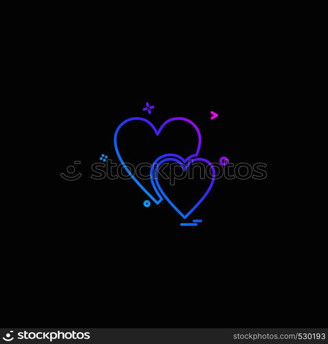 Hearts icon design vector