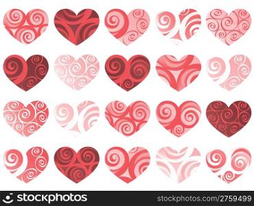 hearts isolated pattern. vector holiday valentine