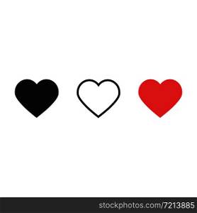 Hearts like love live icons. Vector eps10