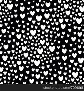 Hearts monochrome pattern vector background. Valentines Day seamless pattern.. Hearts monochrome pattern vector background. Valentines Day seamless pattern