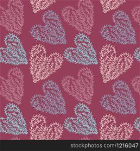 Hearts pattern for childish linen textile design. Hearts pattern for childish linen textile design.