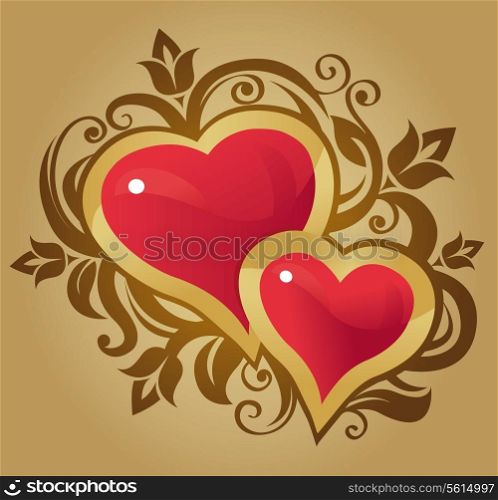 Hearts, vector illustration