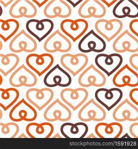 Hearts vector seamless pattern for shirt, panties, tank top or swimsuit, underwear, bedding, blanket or pillow. Outline sketch background. Doodle textile. Wedding. Fashion design for Valentines day