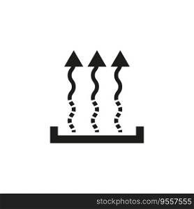 Heat sign. Hot wave icon. Vector illustration. EPS 10. Stock image.