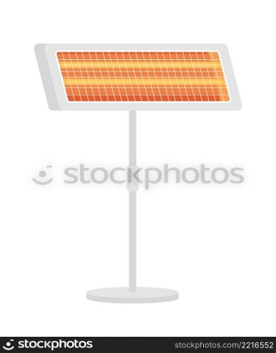 Heater lamp semi flat color vector object. Realistic item on white. Electrical device for heating in winter weather isolated modern cartoon style illustration for graphic design and animation. Heater lamp semi flat color vector object