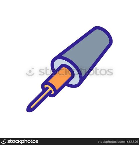 heater soldering iron front view icon vector. heater soldering iron front view sign. color symbol illustration. heater soldering iron front view icon vector outline illustration