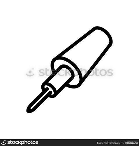 heater soldering iron front view icon vector. heater soldering iron front view sign. isolated contour symbol illustration. heater soldering iron front view icon vector outline illustration