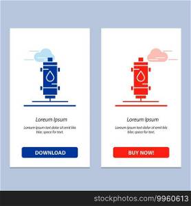 Heater, Water, Heat, Hot, Gas, Geyser  Blue and Red Download and Buy Now web Widget Card Template