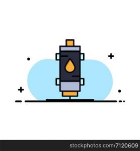 Heater, Water, Heat, Hot, Gas, Geyser Business Flat Line Filled Icon Vector Banner Template