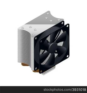 Heatsink for the processor detailed isometric icon. Heatsink for the processor detailed isometric icon vector graphic illustration