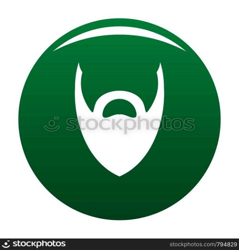 Heavy beard icon. Simple illustration of heavy beard vector icon for any design green. Heavy beard icon vector green