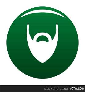 Heavy beard icon. Simple illustration of heavy beard vector icon for any design green. Heavy beard icon vector green