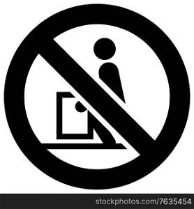 Heavy do not lift forbidden sign, modern round sticker