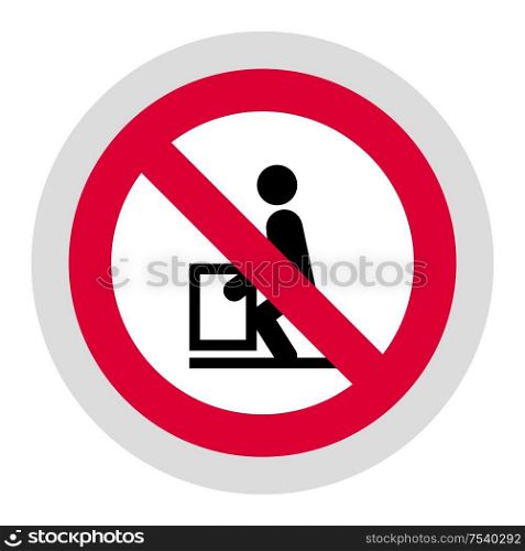 Heavy do not lift forbidden sign, modern round sticker, vector illustration for your design. Forbidden sign, modern round sticker