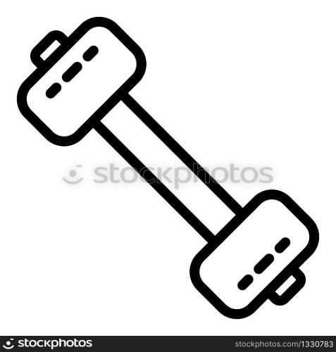 Heavy dumbell icon. Outline heavy dumbell vector icon for web design isolated on white background. Heavy dumbell icon, outline style