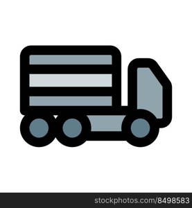 Heavy-duty truck transporting construction materials.. Heavy-duty truck transporting construction materials