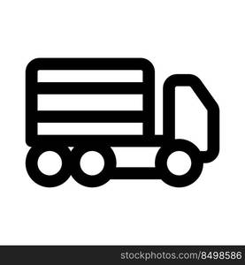 Heavy-duty truck transporting construction materials.. Heavy-duty truck transporting construction materials