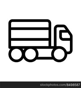 Heavy-duty truck transporting construction materials.. Heavy-duty truck transporting construction materials