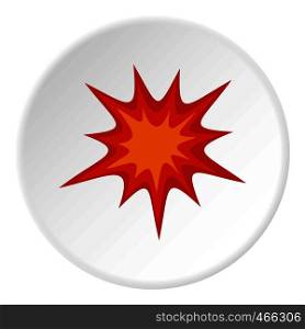 Heavy explosion icon in flat circle isolated on white background vector illustration for web. Heavy explosion icon circle