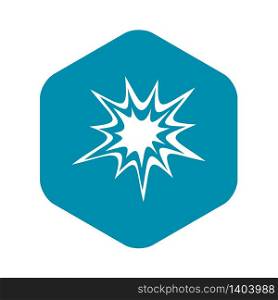 Heavy explosion icon. Simple illustration of heavy explosion vector icon for web. Heavy explosion icon, simple style