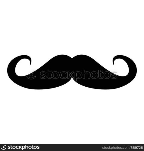 Heavy mustache icon. Simple illustration of heavy mustache vector icon for web. Heavy mustache icon, simple style.