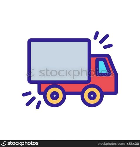 heavy truck sound icon vector. heavy truck sound sign. color symbol illustration. heavy truck sound icon vector outline illustration