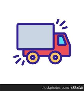 heavy truck sound icon vector. heavy truck sound sign. color symbol illustration. heavy truck sound icon vector outline illustration