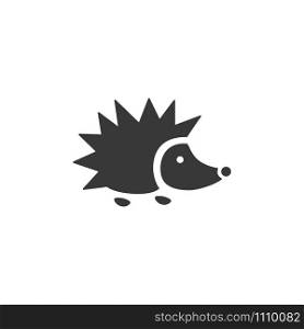 Hedgehog. Isolated icon. Animal flat vector illustration