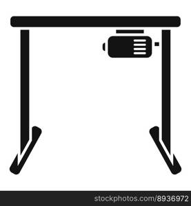 Heigh adjustable desk icon simple vector. Office workplace. Correct work. Heigh adjustable desk icon simple vector. Office workplace