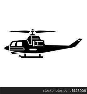 Helicopter fighter icon. Simple illustration of helicopter fighter vector icon for web design isolated on white background. Helicopter fighter icon, simple style