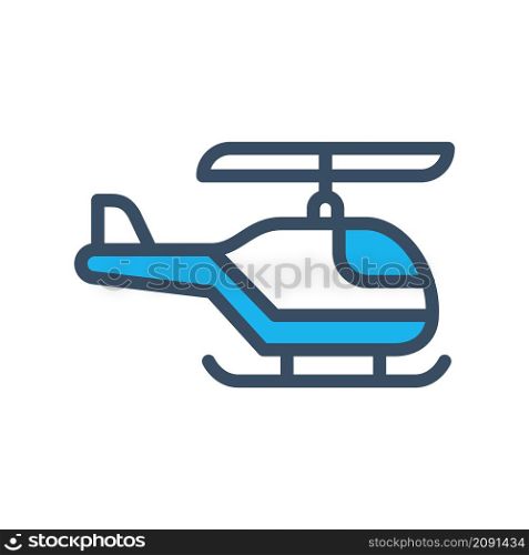helicopter flat icon