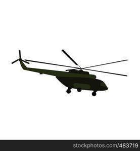 Helicopter flat icon isolated on white background. Helicopter flat icon