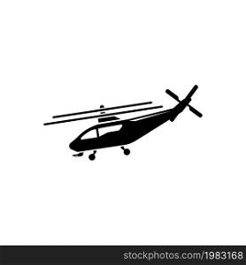 Helicopter, Fly Transport, Aviation. Flat Vector Icon illustration. Simple black symbol on white background. Helicopter, Fly Transport, Aviation sign design template for web and mobile UI element. Helicopter, Fly Transport, Aviation. Flat Vector Icon illustration. Simple black symbol on white background. Helicopter, Fly Transport, Aviation sign design template for web and mobile UI element.