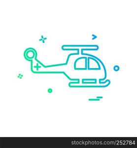Helicopter icon design vector