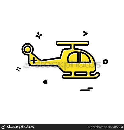 Helicopter icon design vector