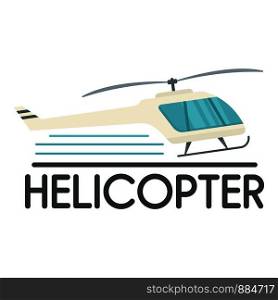 Helicopter icon. Flat illustration of helicopter vector icon for web design. Helicopter icon, flat style