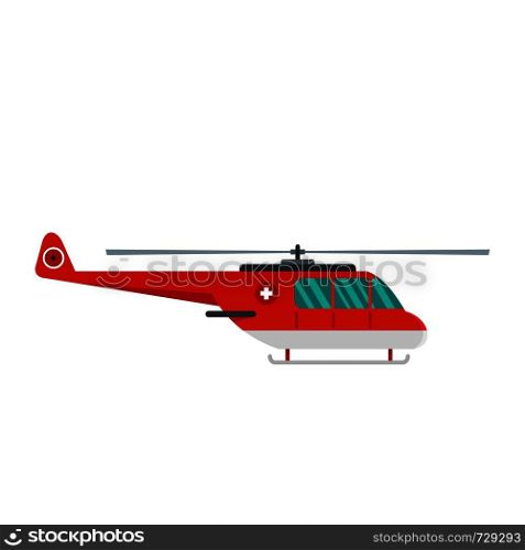 Helicopter icon. Flat illustration of helicopter vector icon for web. Helicopter icon, flat style