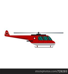 Helicopter icon. Flat illustration of helicopter vector icon for web. Helicopter icon, flat style