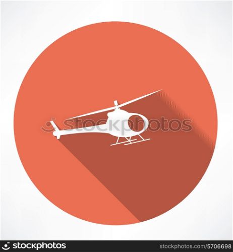 Helicopter icon. Flat modern style vector illustration