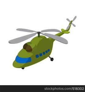 Helicopter icon in cartoon style on a white background. Helicopter icon, cartoon style