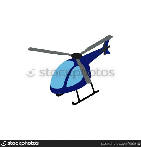 Helicopter icon in isometric 3d style on a white background. Helicopter icon, isometric 3d style